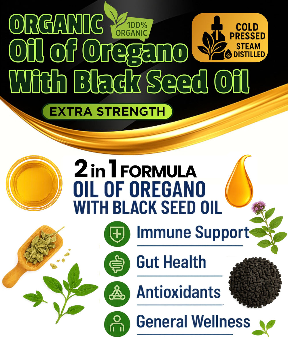 Wild Mediterranean oregano oil bottle from wild harvest