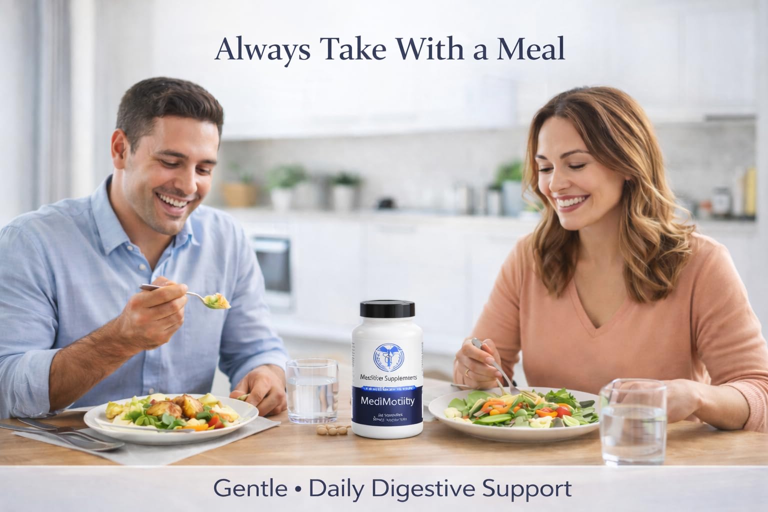 MediVite MediMotility 30-day supply visual reinforcing ongoing use.