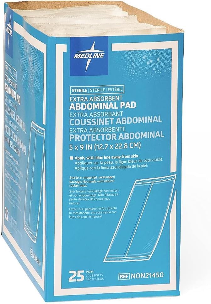 Medline abdominal pad absorption demonstrates rapid uptake