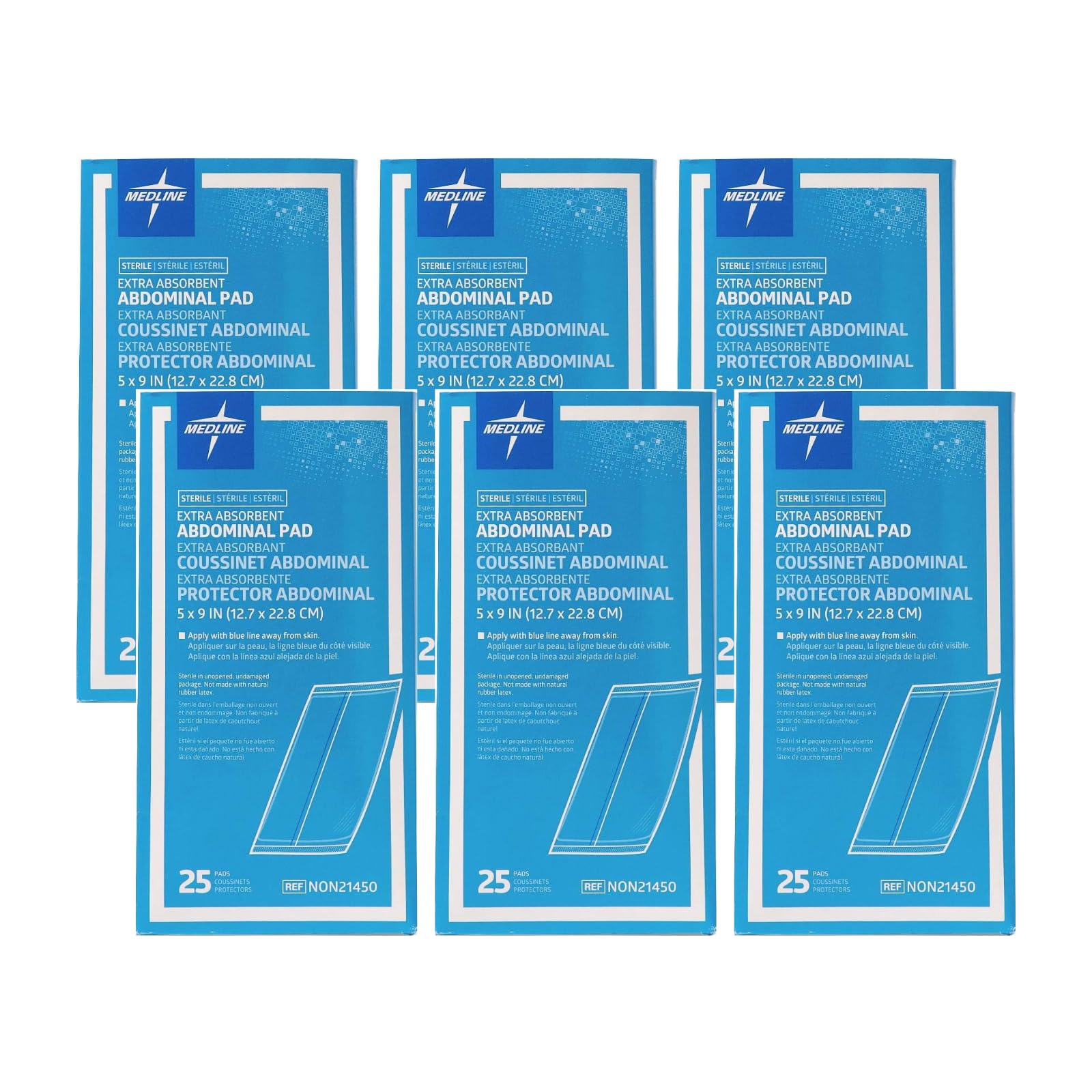 Medline abdominal pad outer layer for soft protection and quick wicking