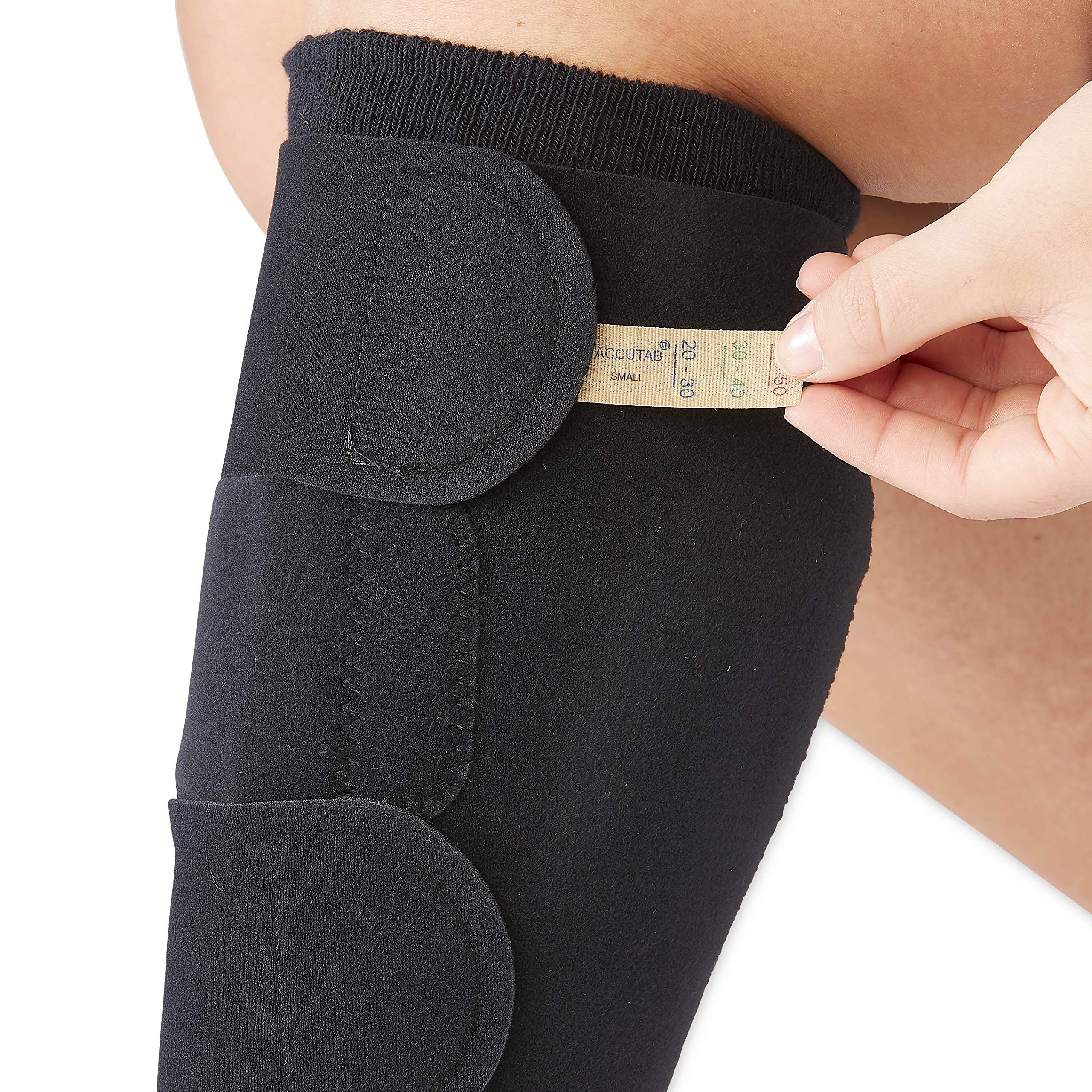 Medline Comprecares ACCUTAB measuring devices enabling precise compression adjustments.