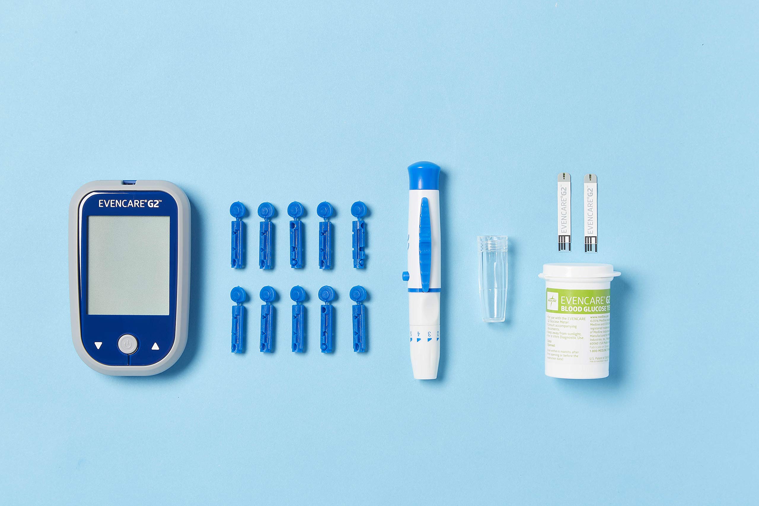 Medline EvenCare G2 carrying case with logbook for organized testing