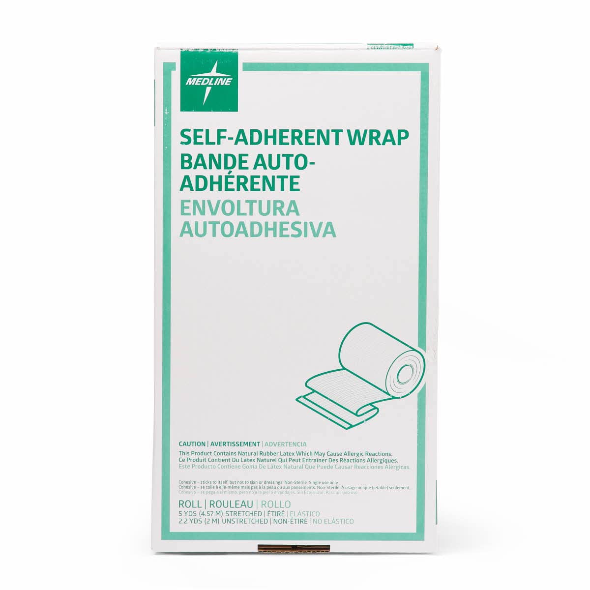 Medline latex bandage allows pain-free removal to protect fragile skin during changes.