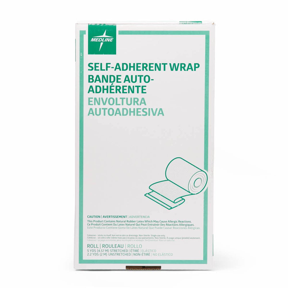 Medline latex bandage allows pain-free removal to protect fragile skin during changes.