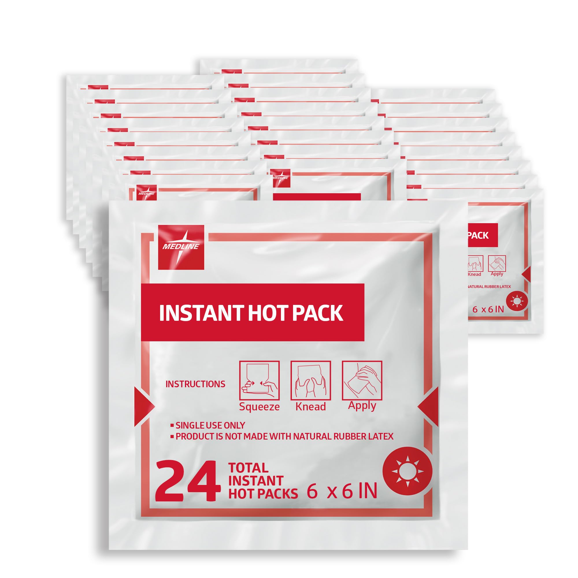 Medline Instant Warm Pack, 6x6 square, provides convenient warmth for minor pain relief.