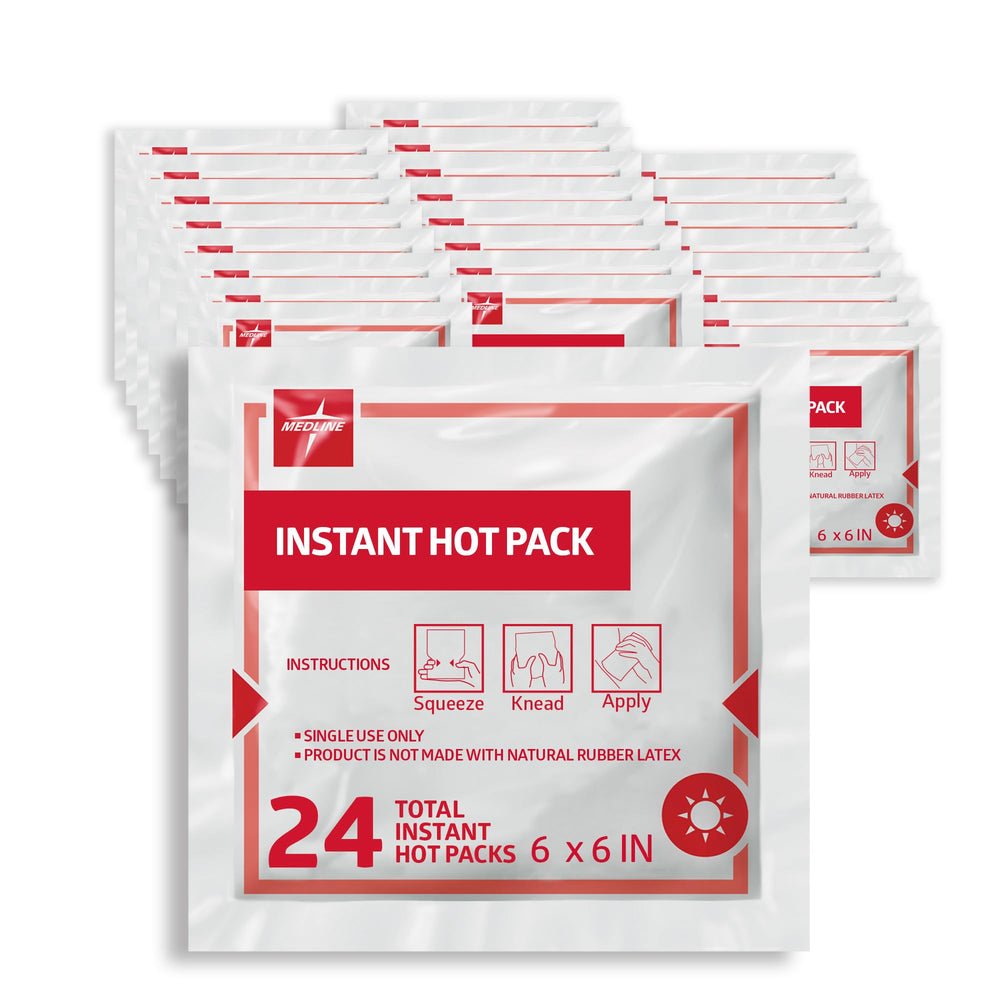 Medline Instant Warm Pack, 6x6 square, provides convenient warmth for minor pain relief.