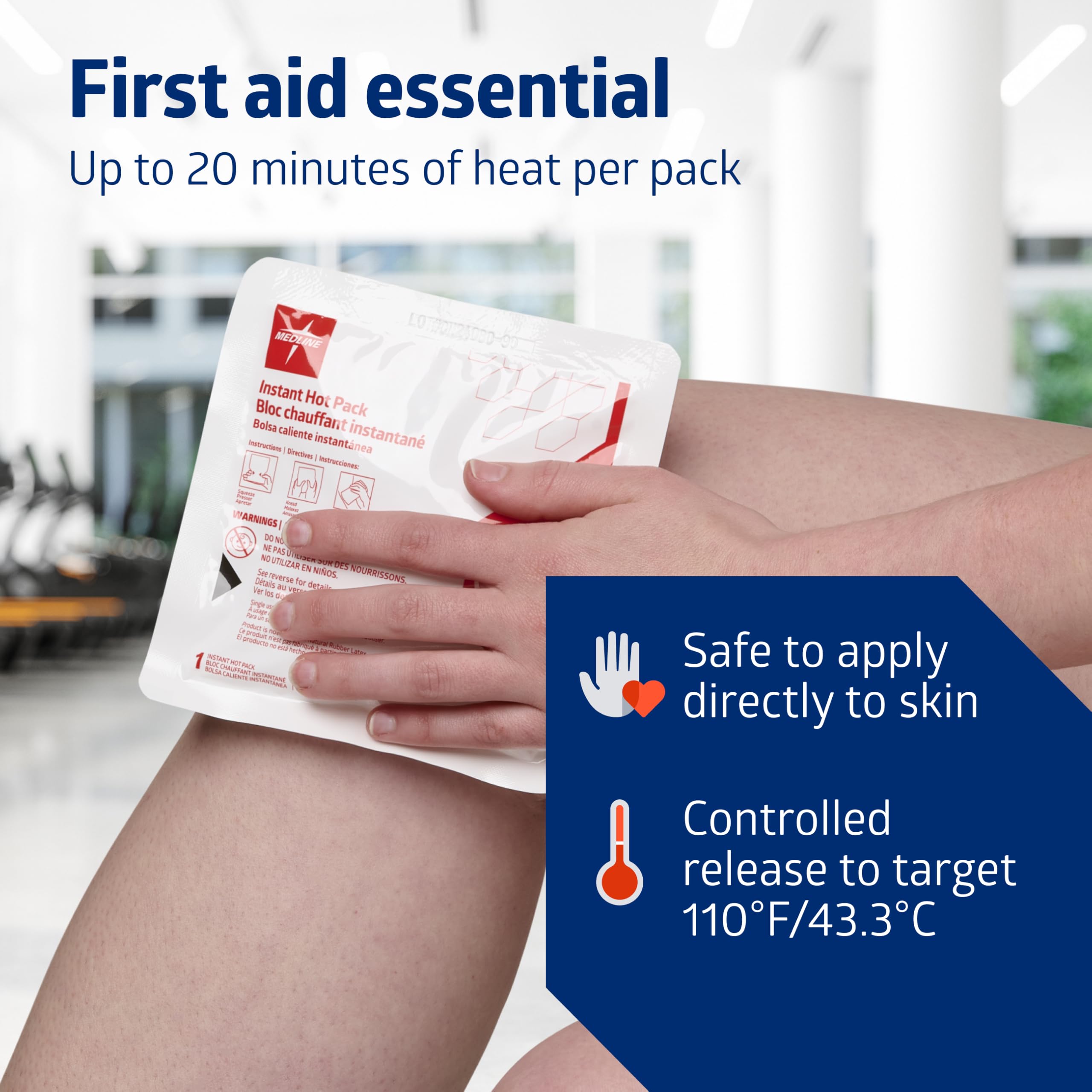 Medline Instant Warm Pack activation steps guide quick, simple warmth activation.