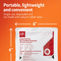 Medline Instant Warm Pack rounded corners ease contact with the skin.