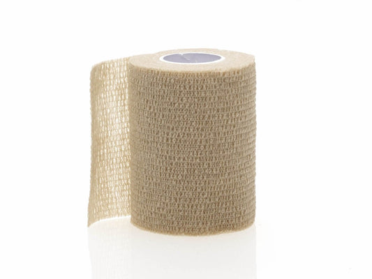 Medline tan self-adherent cohesive bandage ideal for securing secondary dressings