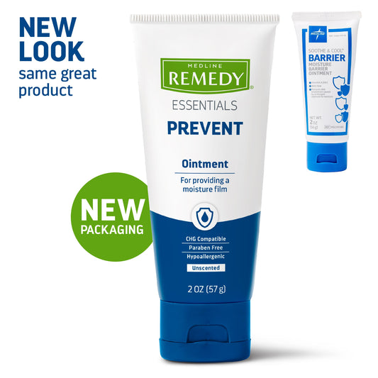 Medline Remedy Essentials barrier-film closeup illustrates durable moisture defense for skin.