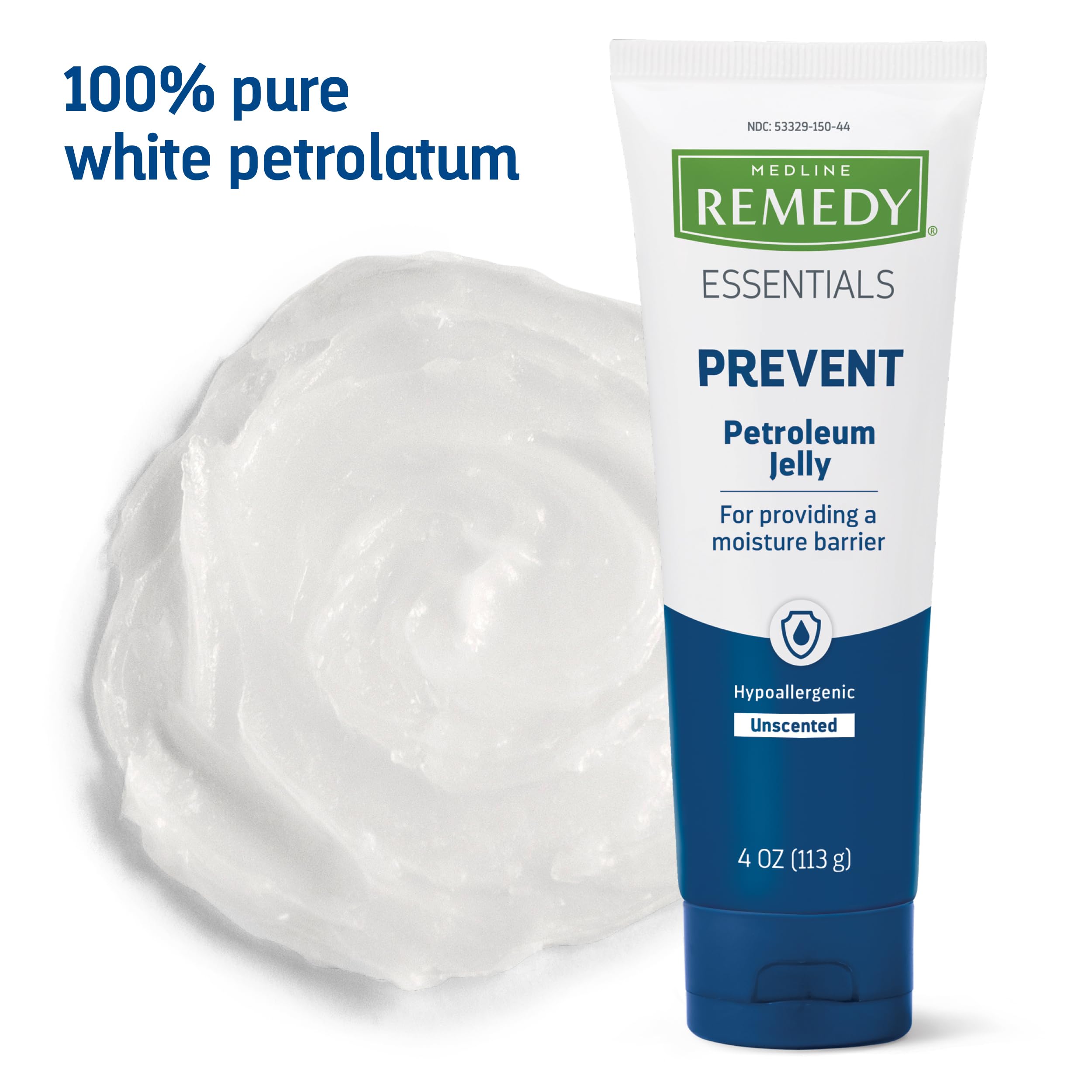 Medline Remedy Essentials fragrance-free label on a jelly container for sensitive users.