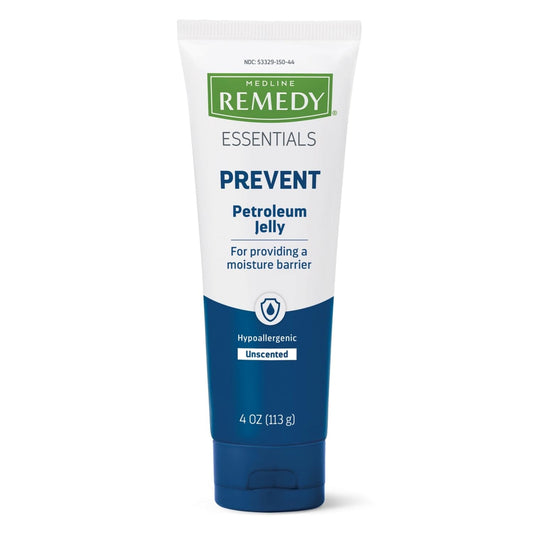 Medline Remedy Essentials petroleum jelly 4 oz tube, ideal for daily skin protection.