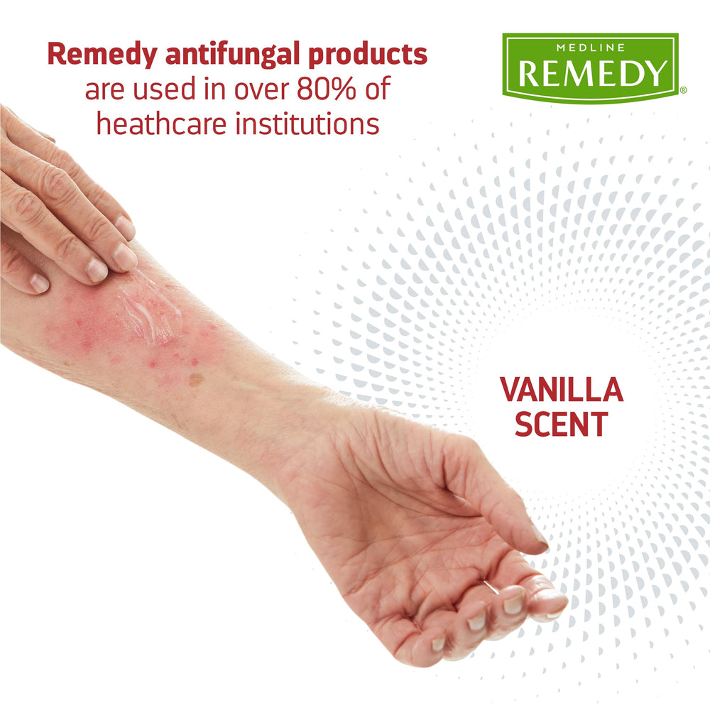 Medline Remedy Phytoplex antifungal ointment 2.5 oz bottle sideview, barrier-friendly hydration for irritated areas