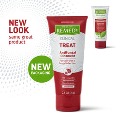 Medline Remedy Phytoplex antifungal ointment 2.5 oz packaging closeup, botanical blend supports gentle skin comfort
