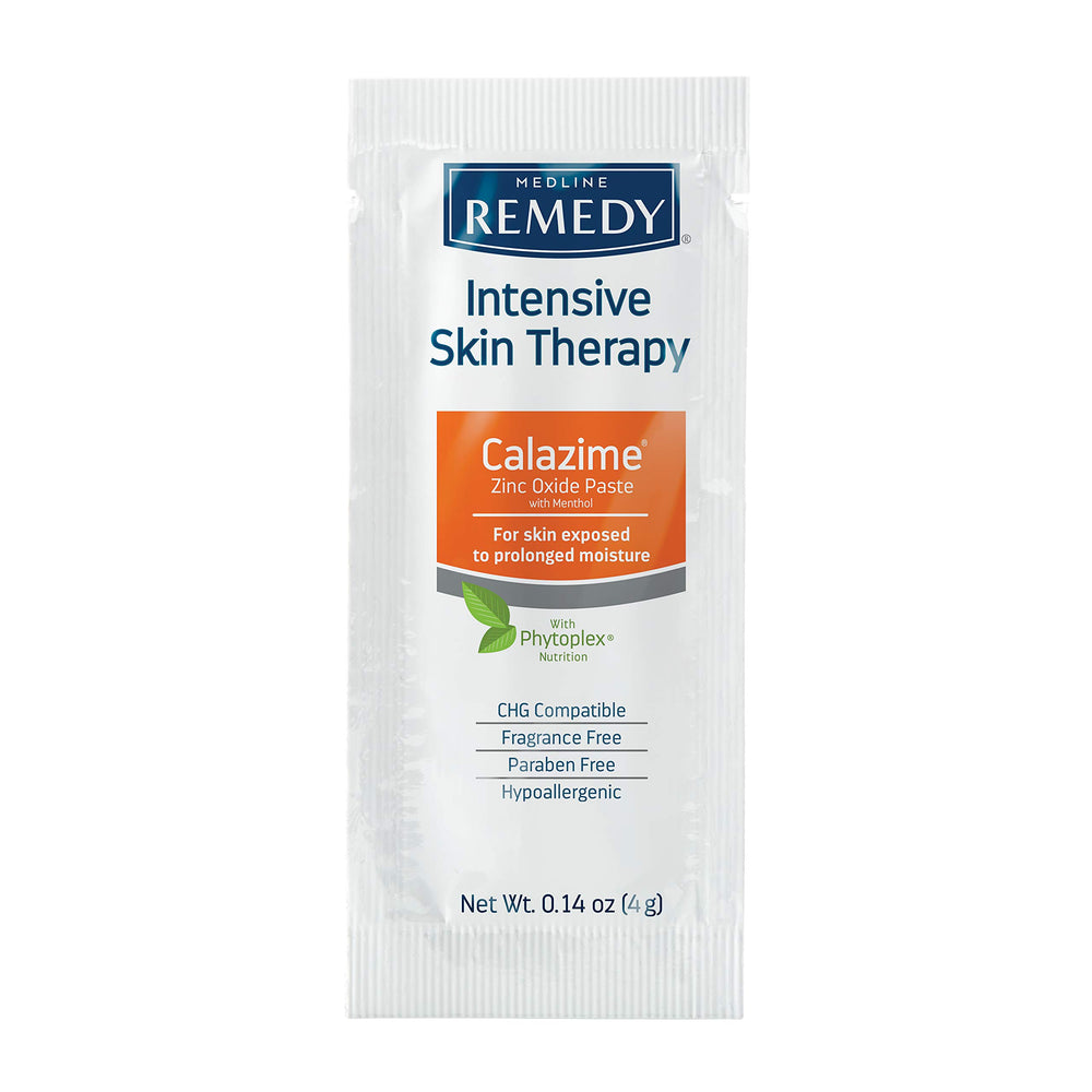Medline Remedy zinc oxide paste 144-pack packaging protects sensitive skin
