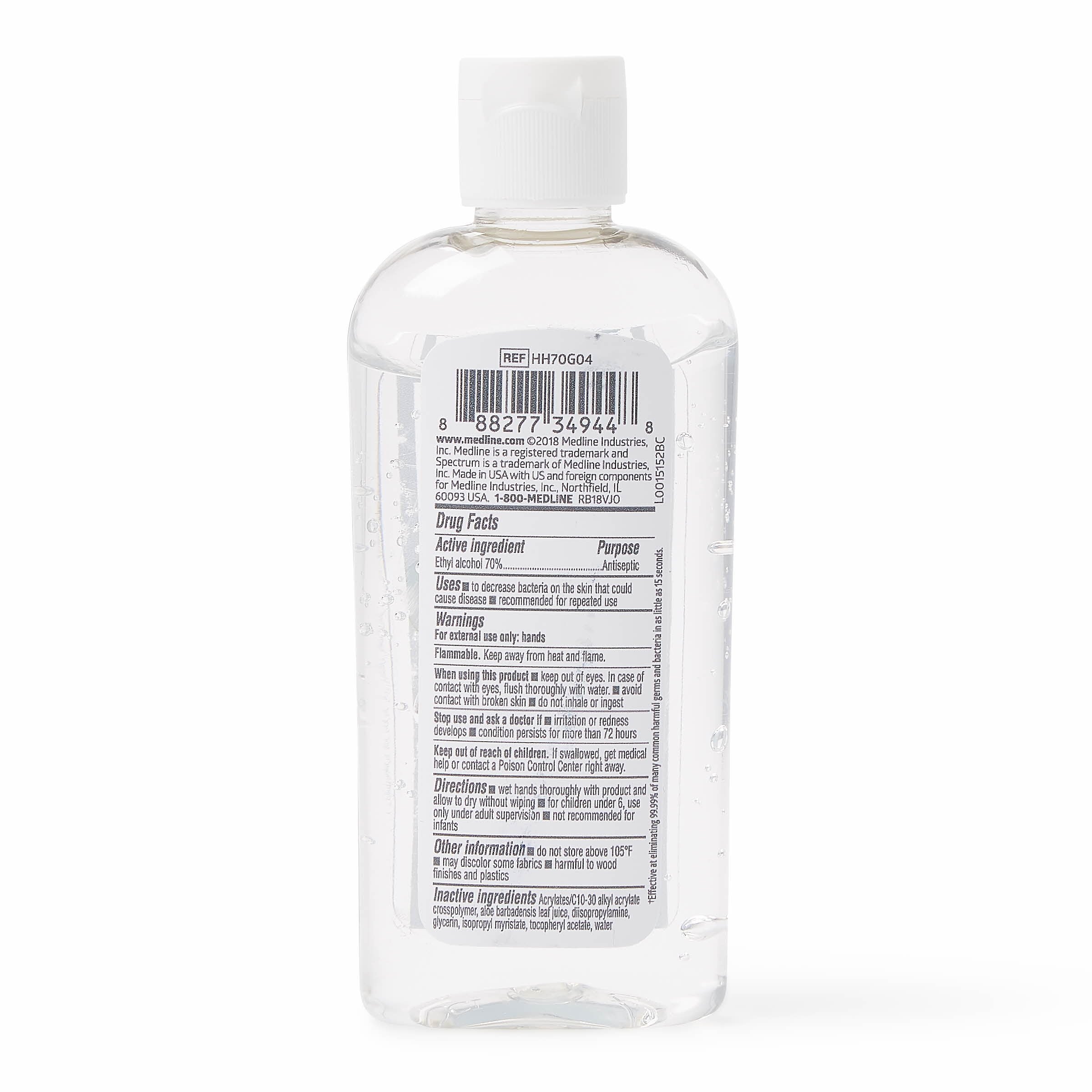 Medline Spectrum Advanced Gel Hand Sanitizer being dispensed for healthcare teams, supporting clean hands