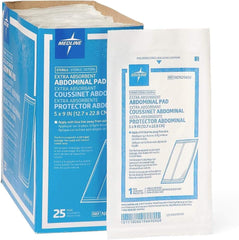 Medline sterile abdominal pad 25-count pack contents ready-to-use sterile option