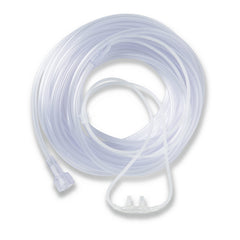 Medline SuperSoft nasal cannula nosepiece close-up showing a gentle, comfortable fit.