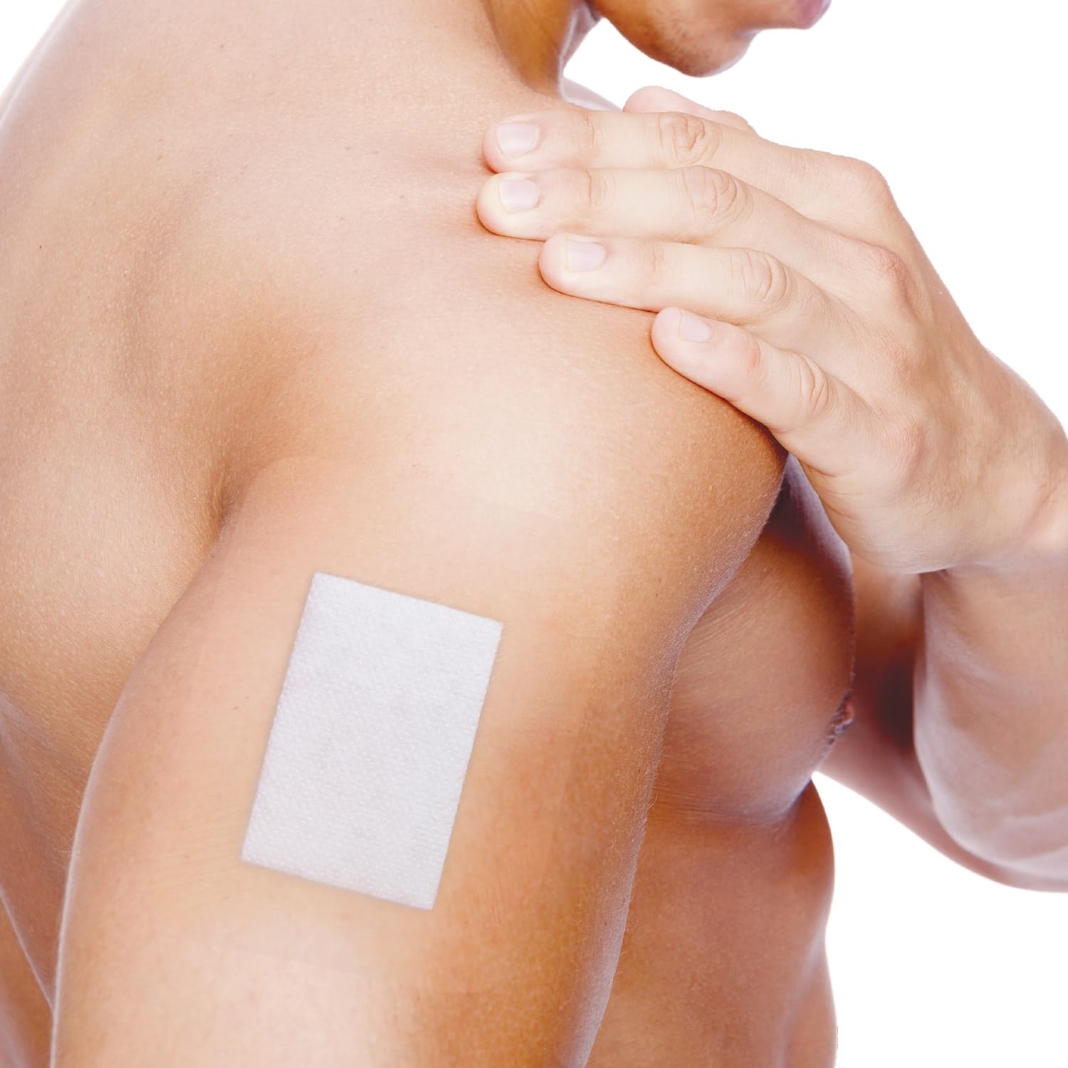 Medstock Wound monitoring-friendly dressing helps keep the area dry and protected.