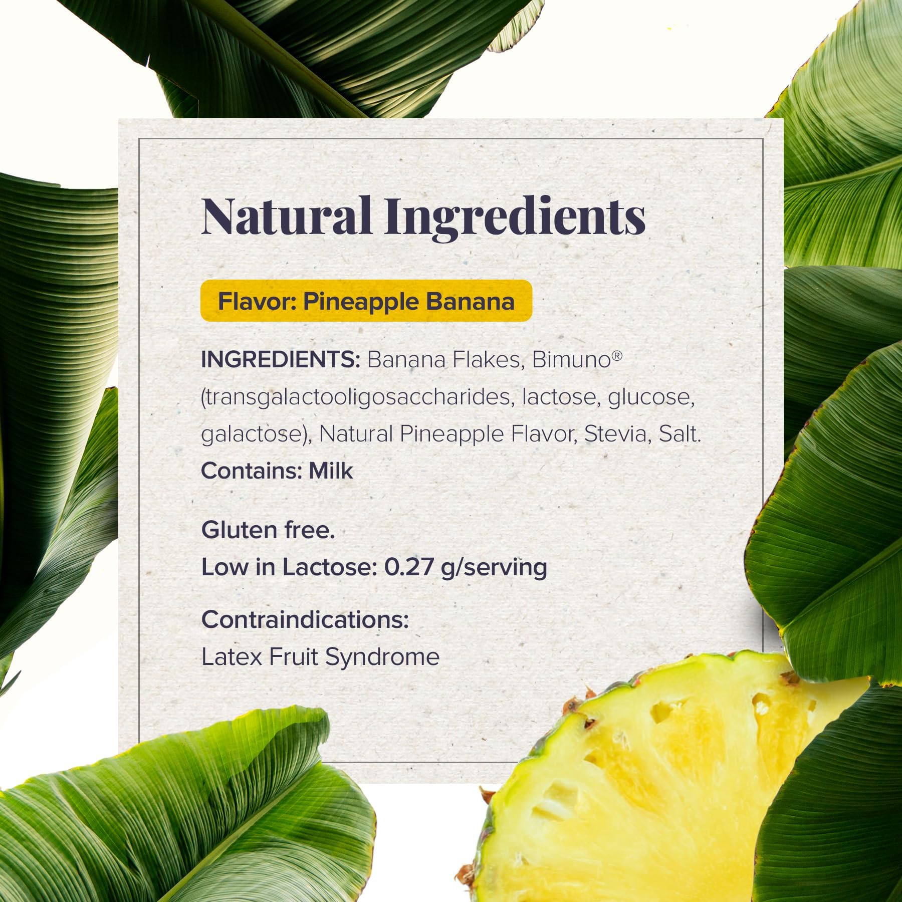 Medtrition Banatrol pineapple-pack packaging for convenient use.