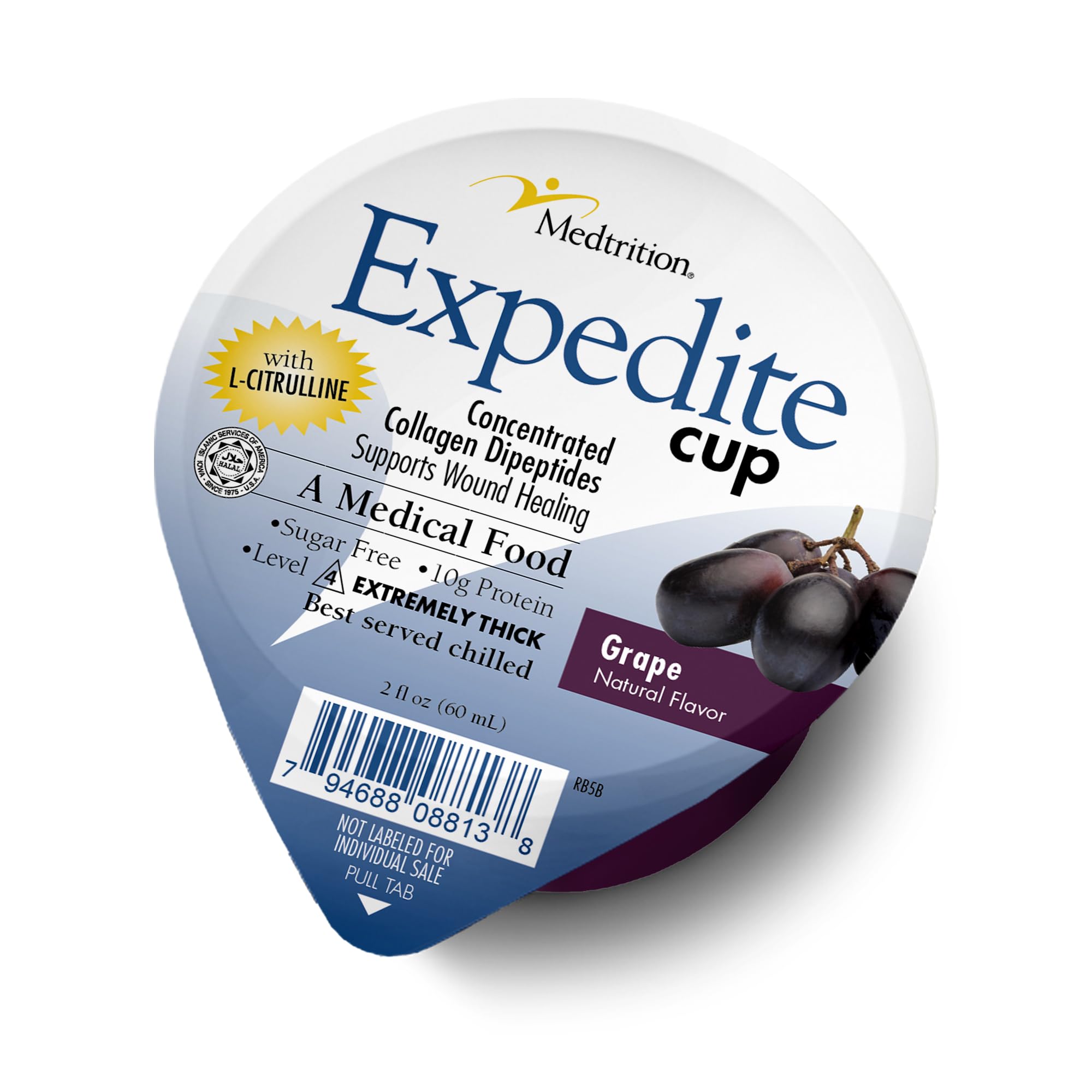 Medtrition Expedite Gelatein Cup ready-to-eat packaging for wound healing support