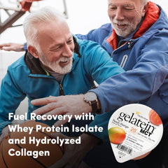 Medtrition Gelatein MCT Peach Mango ideal pre- or post-workout snack.