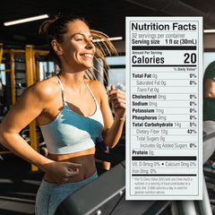 Medtrition HyFiber bottle side panel highlighting 12 g soluble fiber per 30 mL serving.