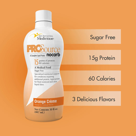 Medtrition NoCarb liquid protein poured into a shake for easy nutrition