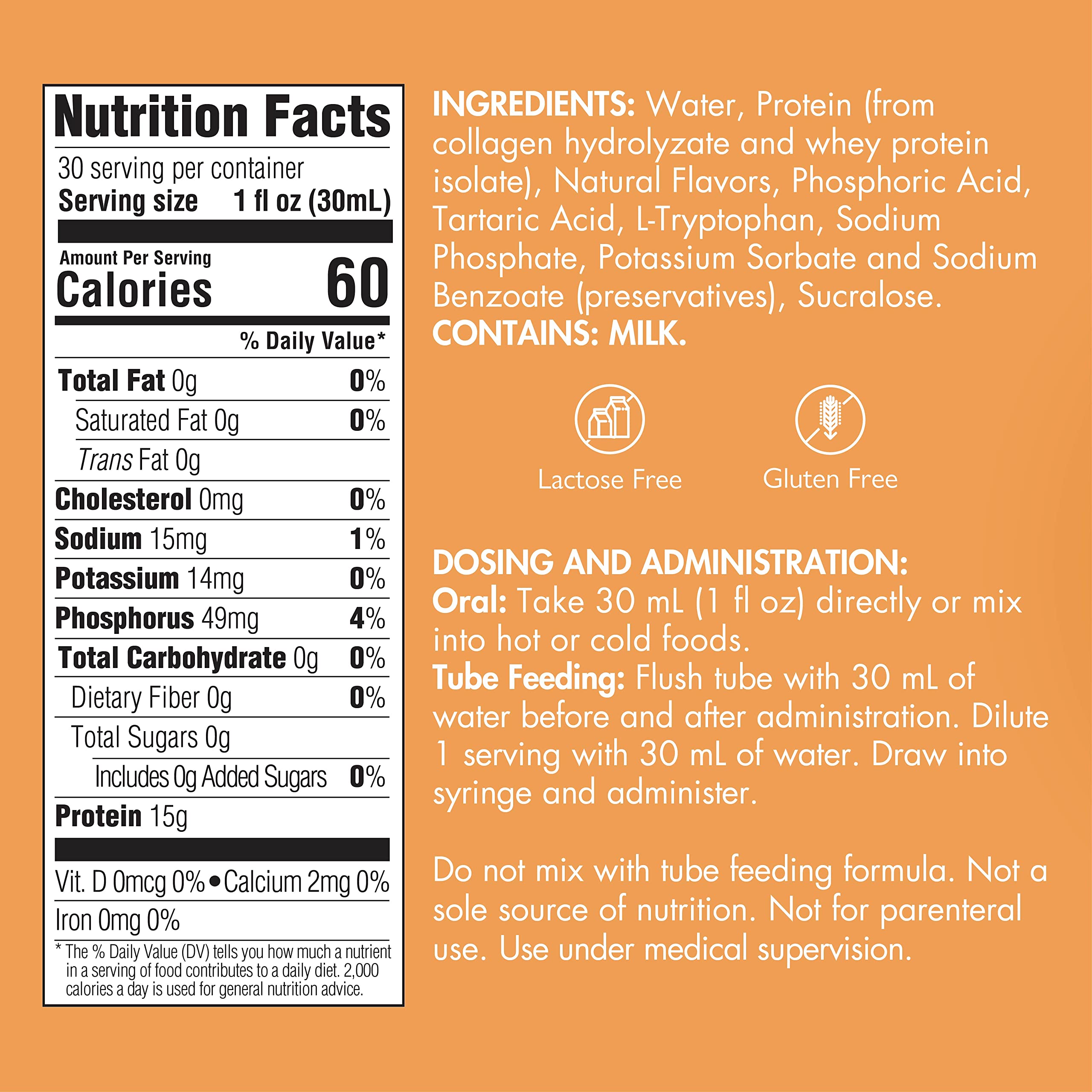 Medtrition NoCarb neutral liquid protein bottle ready for easy mixing