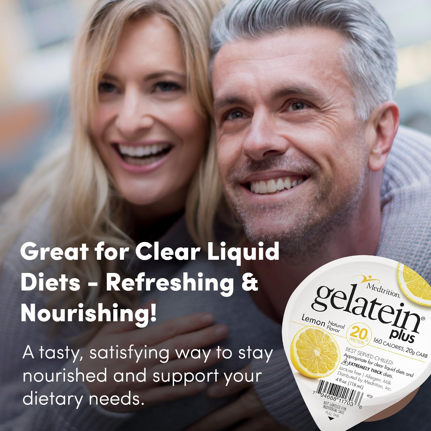 Medtrition ProSource Gelatein Plus Lemon nutrition facts close-up.