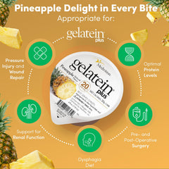 Chilled Gelatein Plus Pineapple served in a tall glass for ongoing support