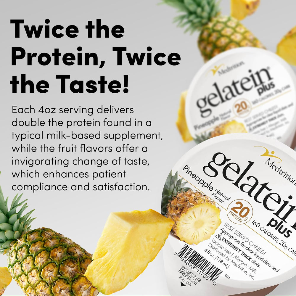 Prepared Gelatein Plus Pineapple shake ready to sip after workouts