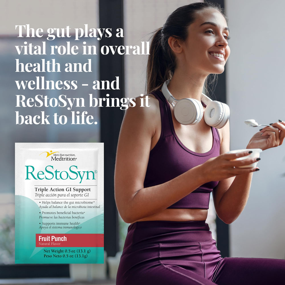 Medtrition ReStoSyn product on countertop ready to integrate into daily routine.