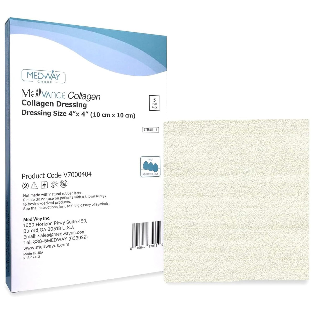 MedVance collagen dressing pads applied to wound offer comfortable, secure protection for daily wear.