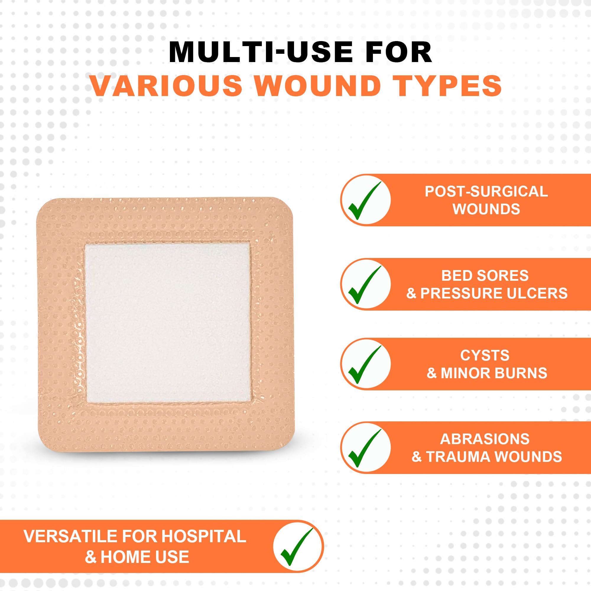 MedVance dressing conforms to body contours for comfortable wear.