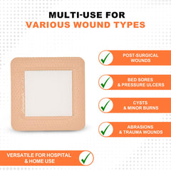 MedVance dressing conforms to body contours for comfortable wear.