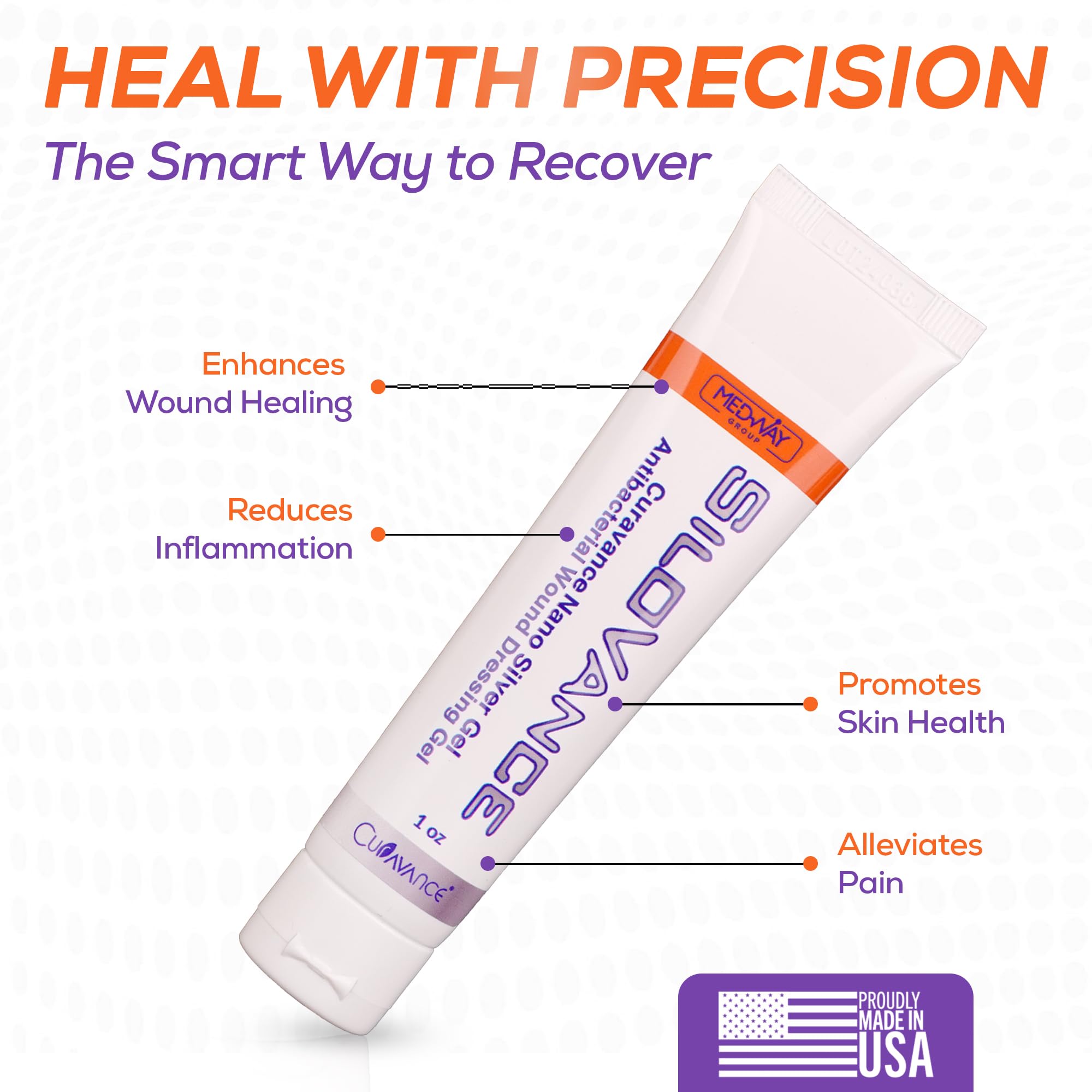 Close-up of smooth application for precise wound targeting.