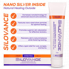 Transparent gel layer being spread evenly over skin.