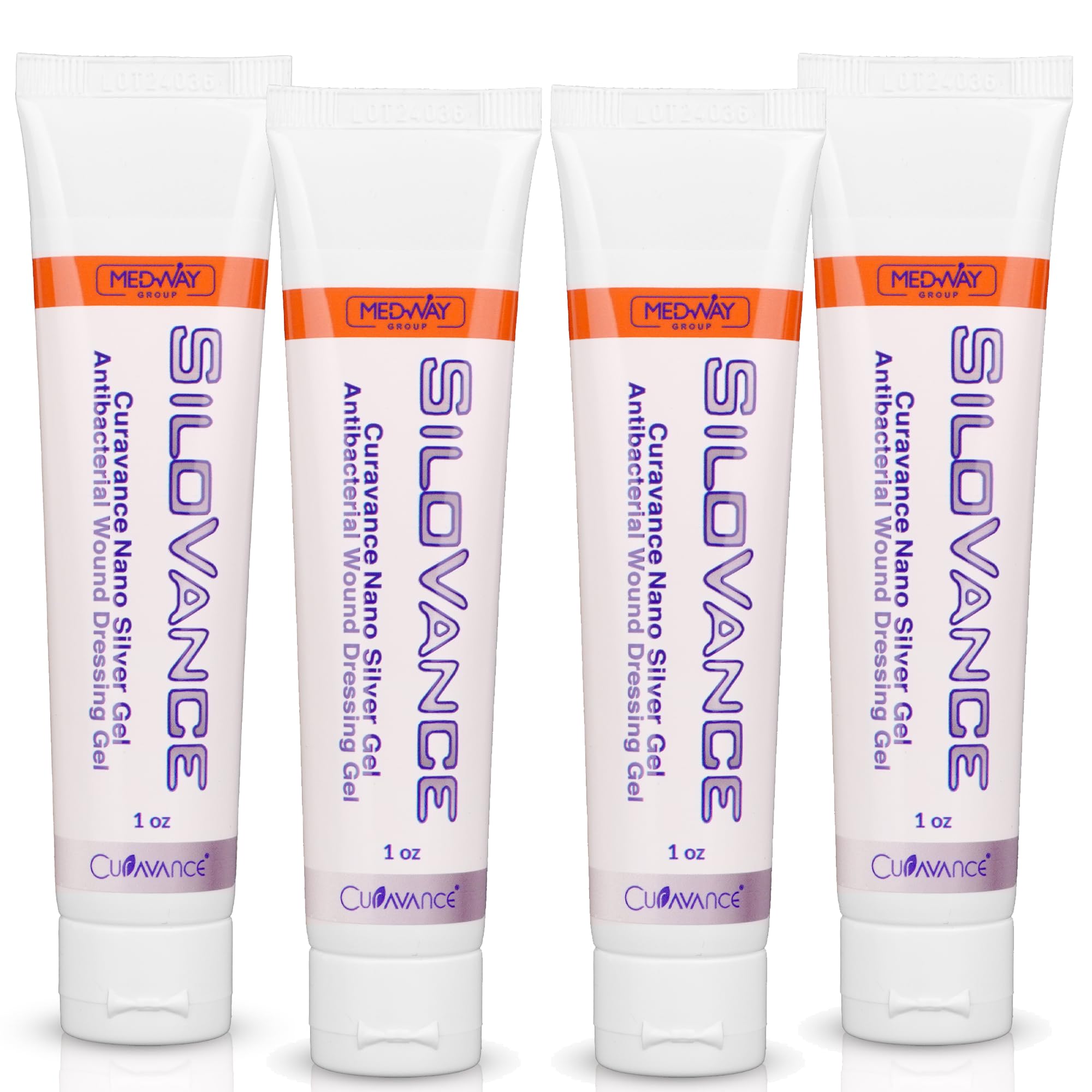 MedVance CuraVance SiloVance gel bottle with white packaging for wound care.