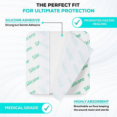 Individually wrapped MedVance wound dressing ready for sterile use in various conditions