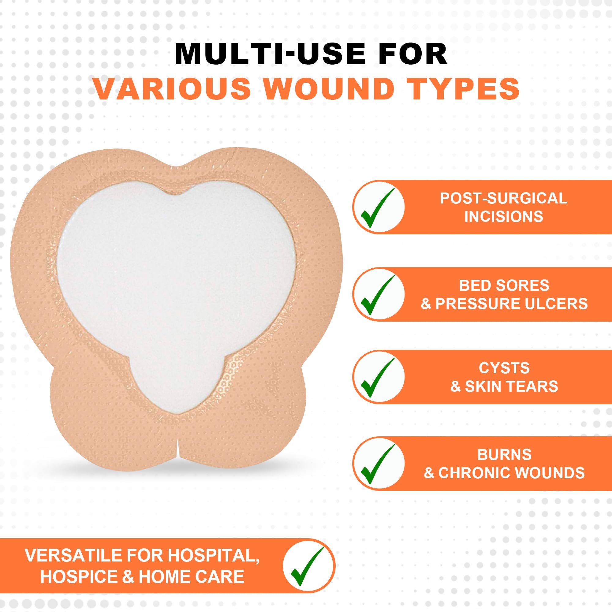 MedVance post-operative wound care dressing suitable for sacral sites and related injuries.