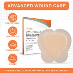 MedVance silicone adhesive layer sticks to skin and eases removal