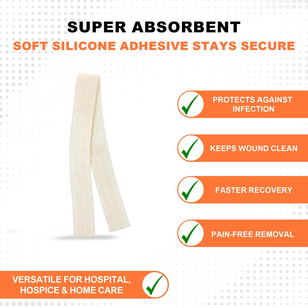 MedVance Silver Calcium Alginate Dressing applied to wounds; moisture-friendly environment supported.