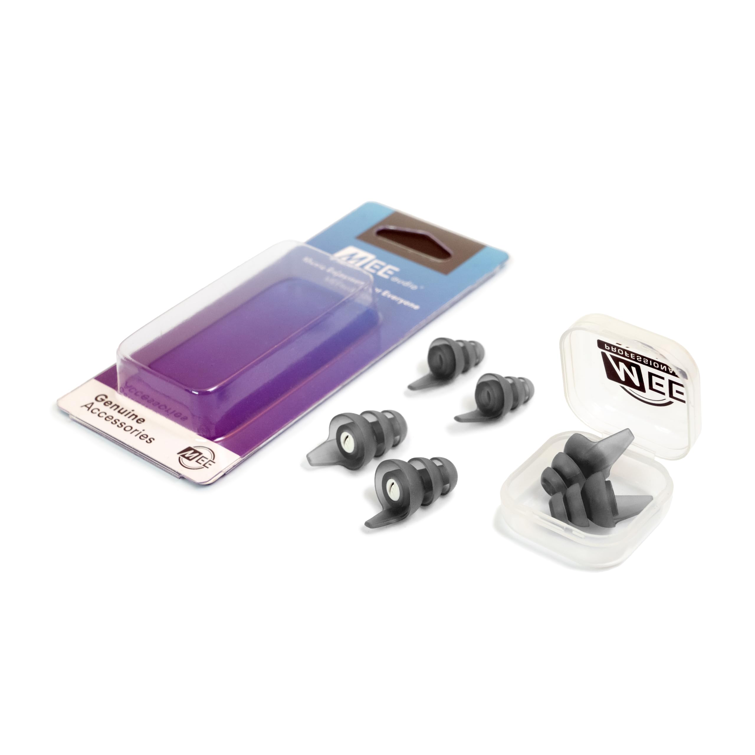 MEE audio three sizes gray earplugs for daily comfort