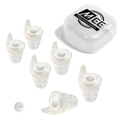 MEE audio universal earplugs in silicone close-up for all-day comfort and fit