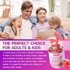 MEENCCD L-Lysine gummies with non-GMO, pectin base for clean snacking.