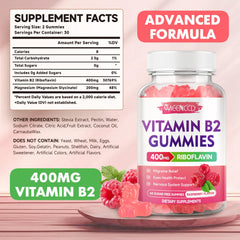MEENCCD riboflavin gummies pack shows vegan, sugar-free vitamin B2.