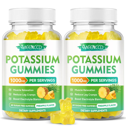 MEENCCD potassium citrate gummies bottle with pineapple flavor for daily wellness