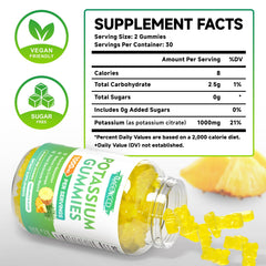 MEENCCD potassium citrate gummies pineapple chew highlighting tasty, sugar-free compatibility