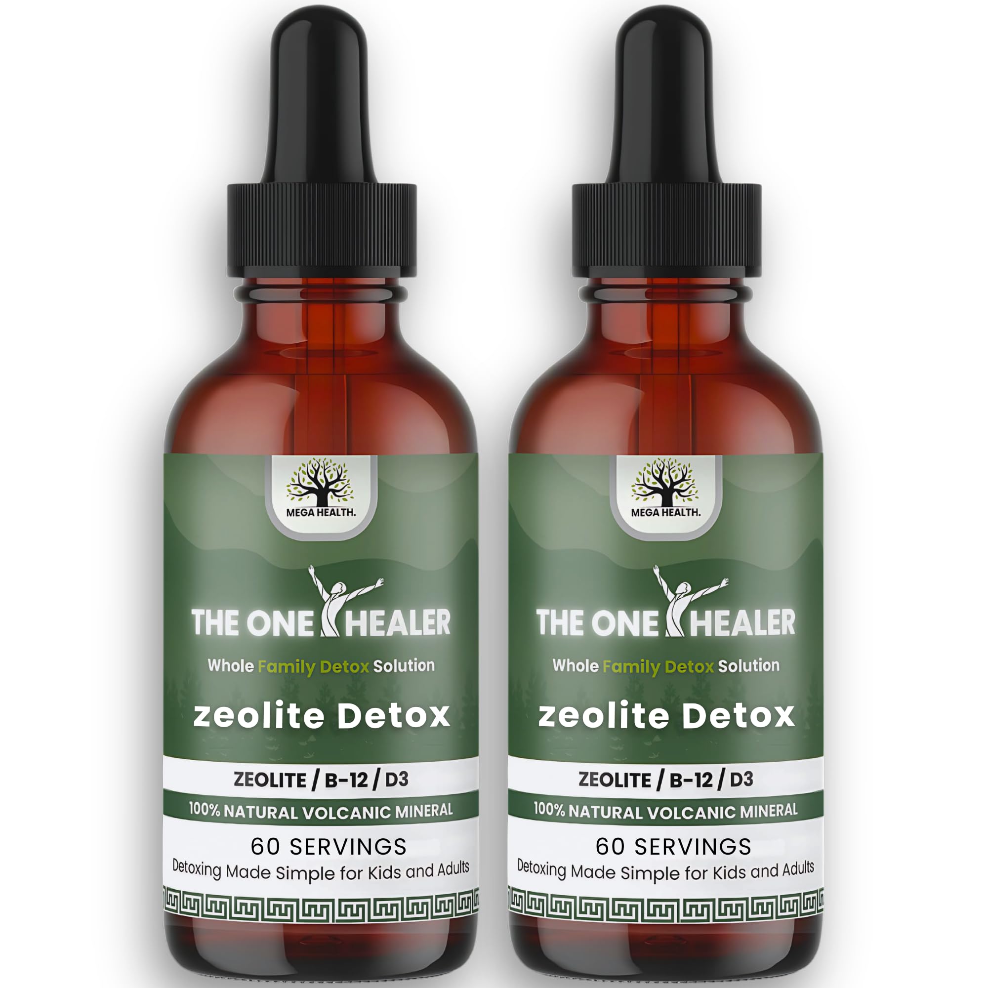 Mega Health The One Healer Zeolite Detox bottle ready for family use